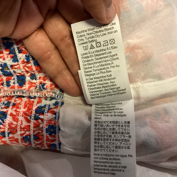 J. Crew Factory Floral Mini Skirt in Red and Blue SZ Large VGC - Picture 10 of 11